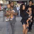 Kim Kardashian, son mari Kanye Westet leurs enfants North et Saint à New York, le 29 août 2016.