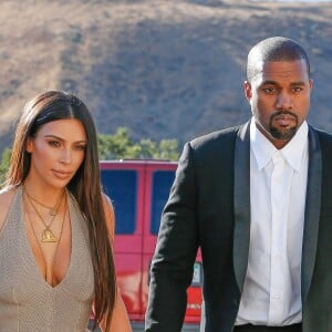 Kim Kardashian et Kanye West à Simi Valley, Los Angeles, le 23 septembre 2016.