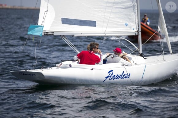 Le prince Frederik de Danemark lors de sa participation à la régate Prince Consort Henrik Silver Trophy en juin 2014 à Aarhus.