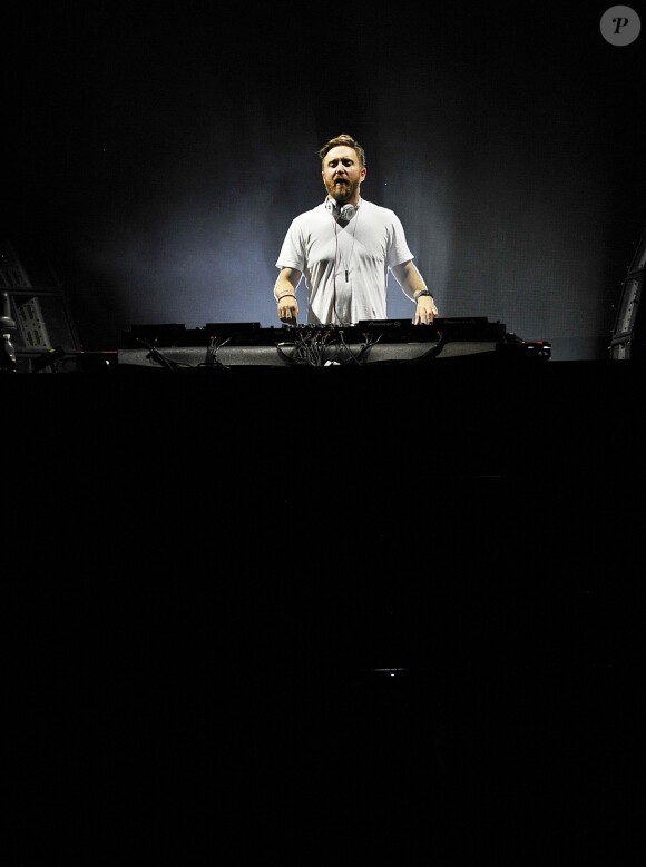 David Guetta en concert lors du festival "Postepay Sound 2017" à Padova. Italie, le 28 juillet 2017.