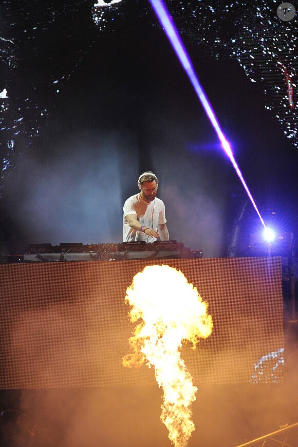 David Guetta en concert lors du festival "Postepay Sound 2017" à Padova. Italie, le 28 juillet 2017.