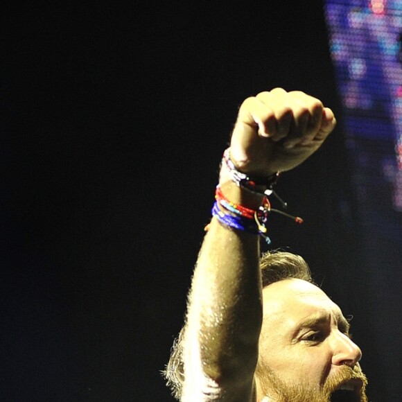 David Guetta en concert lors du festival "Postepay Sound 2017" à Padova. Italie, le 28 juillet 2017.