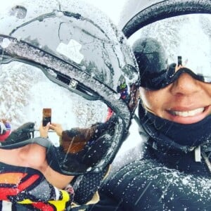 Tim Elvis et sa maman Cathy Guetta à Courchevel, février 2017