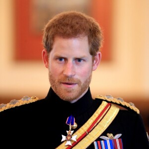 Le prince Harry le 20 juillet 2017 à la base RAF Honington à Bury St Edmunds.