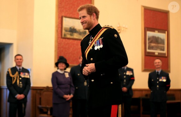 Le prince Harry le 20 juillet 2017 à la base RAF Honington à Bury St Edmunds.