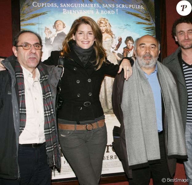 Exclu - Alain Berbérian, Alice Taglioni, Gerard Jugnot et Jean-Paul Rouve à la première de L'Ile aux Trésors, à Paris, le 14 janvier 2007