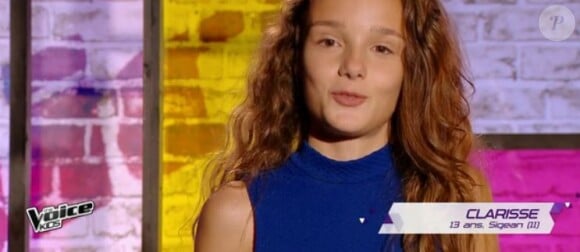 Clarisse "The Voice Kids 4", seconde soirée des auditions à l'aveugle diffusée le 26 août 2017 sur TF1.