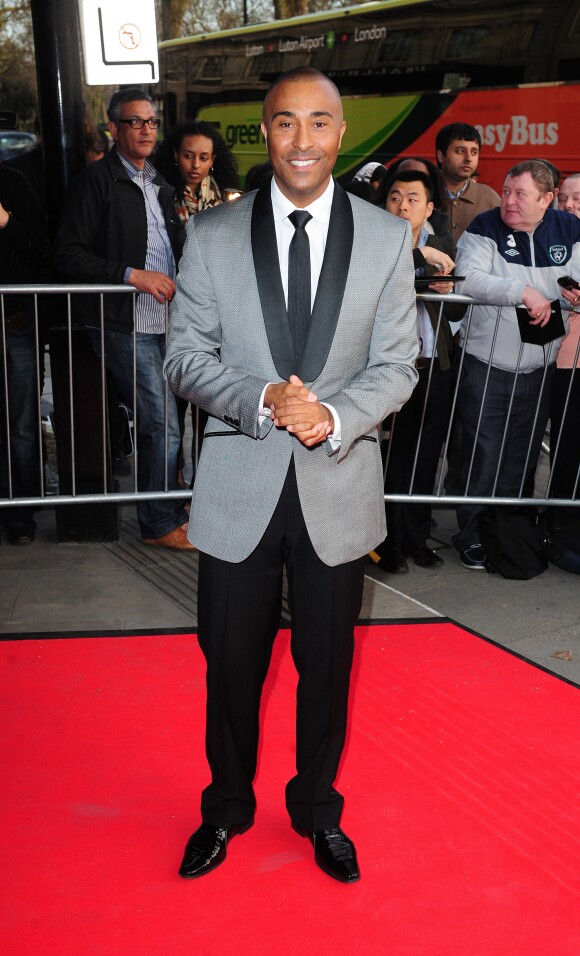 Colin Jackson à son arrivée à la soirée des Asian Awards organisée au Grosvenor House Hotel, à Londres, le 16 avril 2013. 