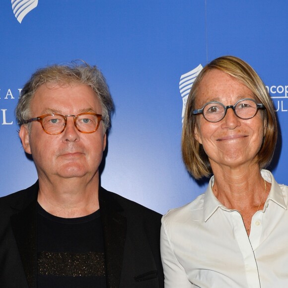 Dominique Besnehard et la ministre de la Culture Françoise Nyssen - 10e festival du Film Francophone d'Angoulême, France, le 27 août 2017. © Coadic Guirec/Bestimage