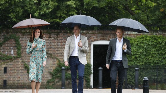 Lady Diana : William, Harry et Kate dans les jardins de Kensington, à sa mémoire