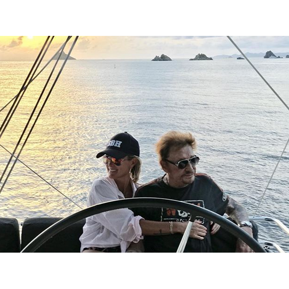 Laeticia et Johnny Hallyday profitent de la fin de leurs vacances à Saint-Barthélemy. Instagram, le 30 août 2017.