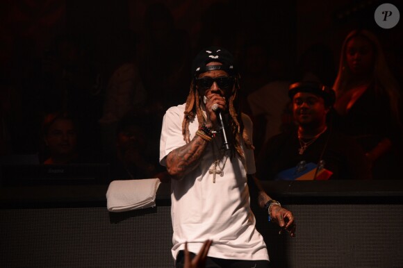 Exclusif - Le rappeur américain Lil Wayne (Dwayne Michael Carter Jr.) en concert à la discothèque le Gotha à Cannes, France, le 9 août 2017. © Rachid Bellak/Bestimage