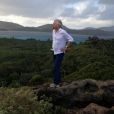 Richard Branson sur l' île privée des îles Vierges britanniques, Necker Island, avant l'arrivée de l'ouragan Irma, le 6 septembre 2017 