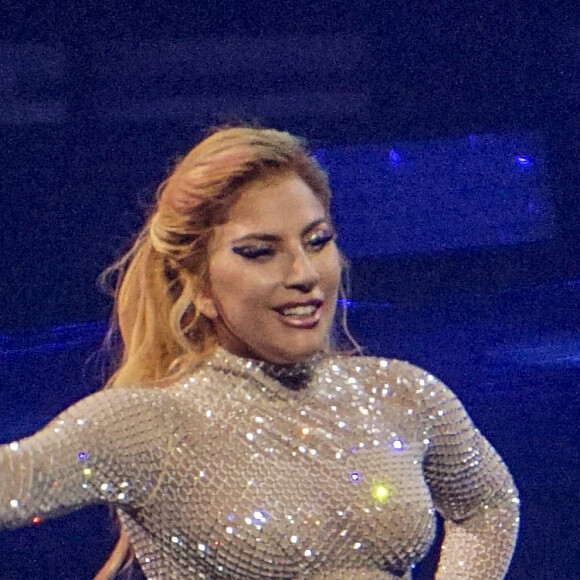 Lady Gaga en concert au Rogers Arena à Vancouver à l'occasion de sa tournée mondiale "Joanne", le 1er août 2017.  08/01/2017 Lady Gaga is seen performing at Rogers Arena in Vancouver at her sold-out first tour stop from her 60-stop Joanne World Tour. The pop superstar wowed the crowd with an elaborate stage setup and with multiple costume changes.01/08/2017 - Vancouver