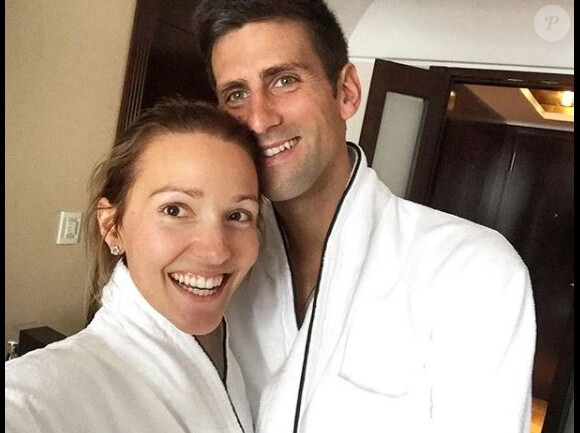 Novak Djokovic pose avec sa femme Jelena pour lui souhaiter son anniversaire. Instagram, 10 juillet 2017.