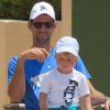 Semi-exclusif - Novak Djokovic passe ses vacances avec sa femme Jelena, son fils Stefan et des amis à Marbella en Espagne le 12 juillet 2016.