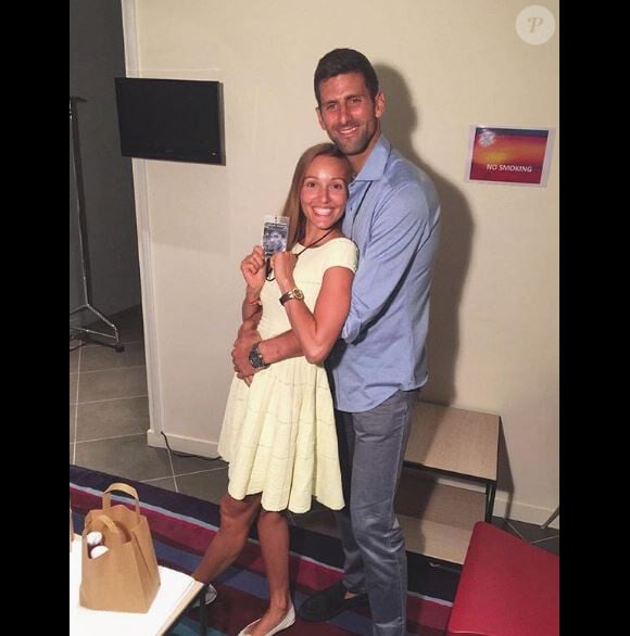 Novak Djokovic pose avec sa femme Jelena à l'occasion d'un concert d'Enrique Iglesias. Instagram, le 14 août 2016.
