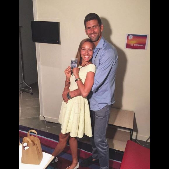 Novak Djokovic pose avec sa femme Jelena à l'occasion d'un concert d'Enrique Iglesias. Instagram, le 14 août 2016.