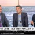 Thierry Moreau dévoile le salaire des coachs de "The Voice 7" sur CNEWS, le 12 septembre 2017.