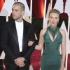 Scarlett Johansson et Romain Dauriac - People à la 87e cérémonie des Oscars à Hollywood, le 22 février 2015.