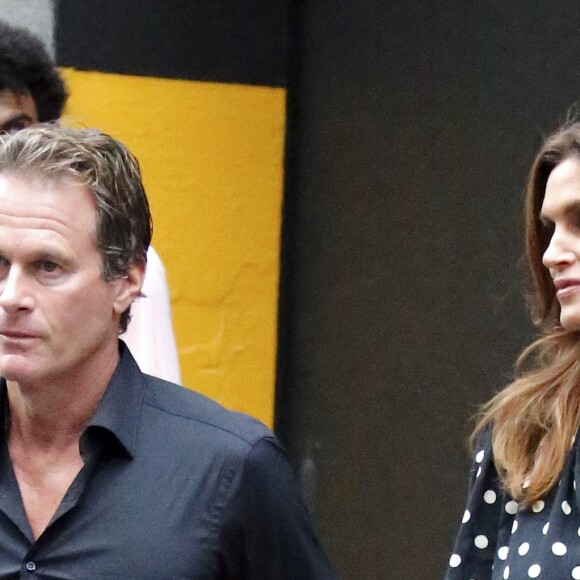 Cindy Crawford et son mari Rande Gerber arrivent au défilé Marc Jacobs lors de la Fashion Week à New York, le 13 septembre 2017  Cindy Crawford and her husband Rande Gerber are arriving at the Marc Jacobs fashion show during the Fashion Week in New York, NY on September 13, 2017.13/09/2017 - New York