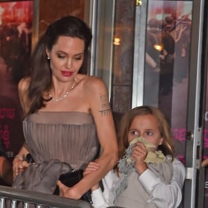 Angelina Jolie, Vivienne Jolie-Pitt - Angelina Jolie a assisté avec ses enfants à la première de "D'abord, ils ont tué mon père" à New York, le 14 septembre 2017