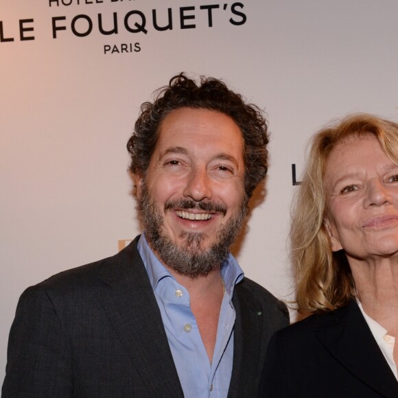 Guillaume Gallienne, Nicole Garcia - Soirée d'inauguration de l'Hôtel Fouquet's Barrière à Paris le 14 septembre 2017. Embellis, l'Hôtel Fouquet's Barrière Paris et sa célèbre brasserie reviennent sur le devant de la scène et illumineront Paris. Après plusieurs mois de travaux, l'établissement, plus parisien que jamais, a réouvert ses portes. © Rachid Bellak/Bestimage