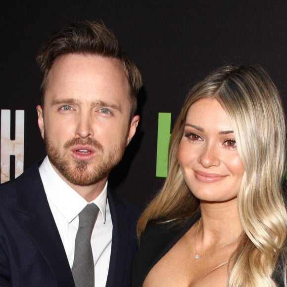 Aaron Paul et sa femme Lauren Parsekian à la première de "The Path" aux cinémas The Arclight à Hollywood, le 21 mars 2016