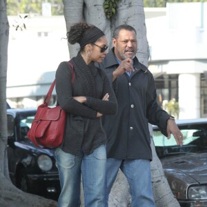 Exclusif - Laurence Fishburne et Gina Torres à West Hollywood le 30 décembre 2011