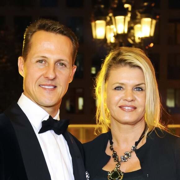 Michael Schumacher et sa femme Corinna lors du 31eme Gala des Légendes du Sport, Deutscher Sportpresseball, à l'Opéra de Francfort. Le 10 novembre 2012.