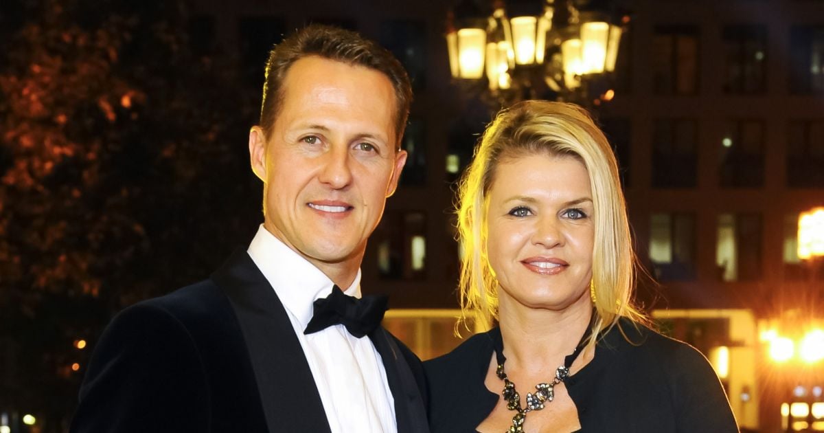 Michael Schumacher et sa femme Corinna lors du 31eme Gala des Légendes