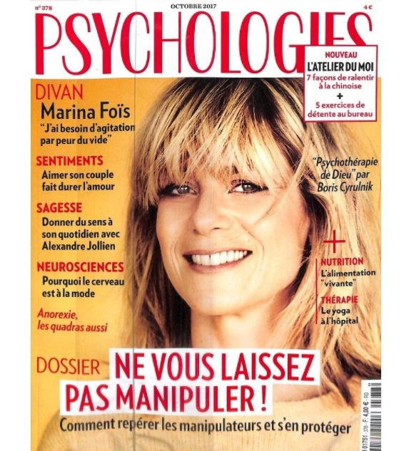 Le magazine Psychologies du mois d'octobre 2017