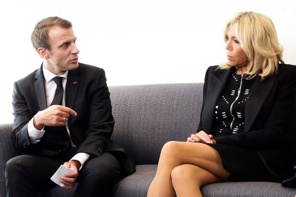 Le président de la République française Emmanuel Macron et sa femme la Première Dame Brigitte Macron (Trogneux) rencontrent la prix Nobel de la paix, Malala Yousafzai lors de la 72ème assemblée générale de l'organisation des Nations-Unis (ONU) à New York City, New York, Etats-Unis, le 20 septembre 2017. © Stéphane Lemouton/Bestimage