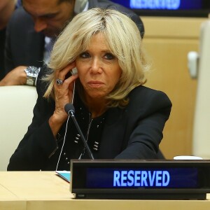 Brigitte Macron assiste au débat "Education for All" au siège des Nations Unies à New York le 20 septembre 2017.