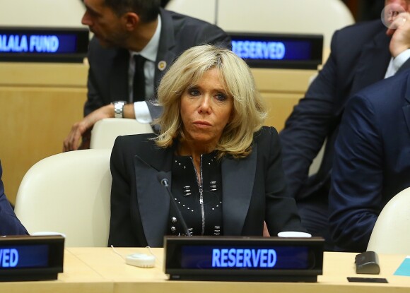 Brigitte Macron assiste au débat "Education for All" au siège des Nations Unies à New York le 20 septembre 2017.