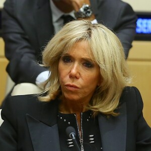 Brigitte Macron assiste au débat "Education for All" au siège des Nations Unies à New York le 20 septembre 2017.