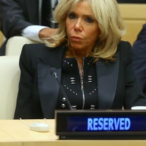 Brigitte Macron assiste au débat "Education for All" au siège des Nations Unies à New York le 20 septembre 2017.