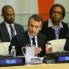 Le président Emmanuel Macron assiste au débat "Education for All" au siège des Nations Unies à New York le 20 septembre 2017.