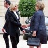 Brigitte Macron (Trogneux ) accueille Nadia Al Chami, la femme de Michel Aoun, et ses filles au palais de l'Elysée à Paris le 25 septembre 2017. © Stéphane Lemouton / Bestimage