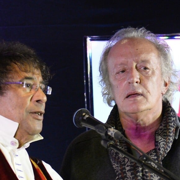 Exclusif - Laurent Voulzy et Didier Barbelivien - Concert privé MFM Radio de Alain Souchon et Laurent Voulzy sur un bateau-mouche à Paris le 10 novembre 2015. © Guirec Coadic / Bestimage