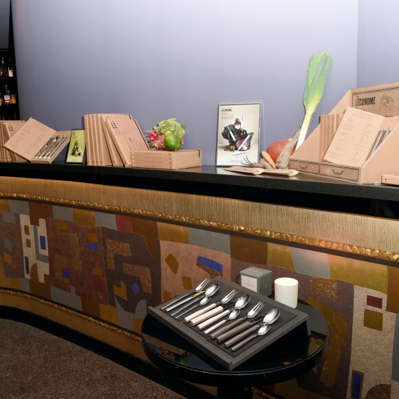 Exclusif - Présentation de "L'économe by Starck", une série de couteaux de cuisine désignés par Philippe Starck pour la maison Guy Degrenne. Paris, le 14 septembre 2017. © Guirec Coadic/Bestimage