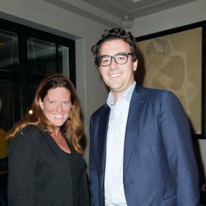 Exclusif - Blandine Franc (directrice de marque chez Guy Degrenne) et Thomas Mulliez (président de Guy Degrenne) à la présentation de "L'économe by Starck", une série de couteaux de cuisine désignés par Philippe Starck pour la maison Guy Degrenne. Paris, le 14 septembre 2017. © Guirec Coadic/Bestimage