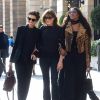 Farida Khelfa, Carla Bruni-Sarkozy et Naomi Campbell quittent l'hôtel Ritz, sur la Place Vendôme. Paris, le 27 septembre 2017.