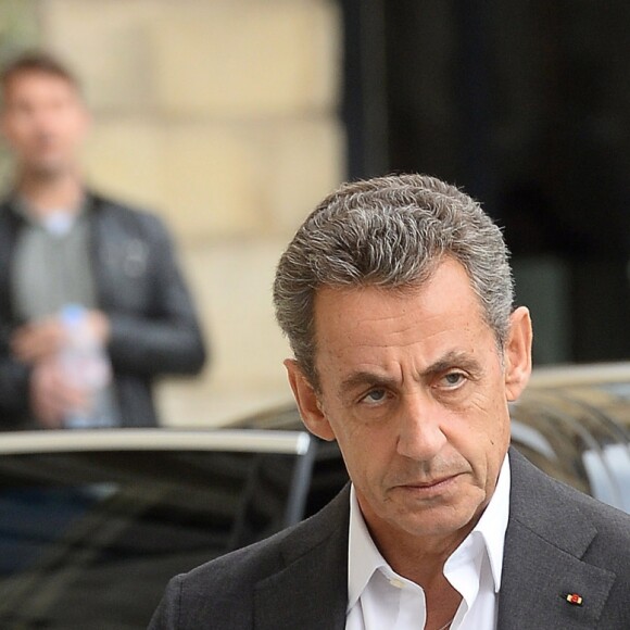 Nicolas Sarkozy sur la Place Vendôme à Paris, le 27 septembre 2017.