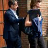 Exclusif - Carla Bruni-Sarkozy et l'ancien président Nicolas Sarkozy quittent un hôtel de New York le 14 juin 2017. Carla a chanté la veille des extraits de son nouvel album "French Touch" dans le club "Le Poisson rouge" dans le quartier de Greenwich.