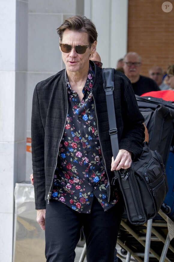 Jim Carrey à son arrivée à l'aéroport de Venise à l'occasion du 74ème Festival International du Film de Venise, la Mostra. Le 6 septembre 2017