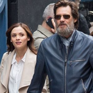 Jim Carrey et Cathriona White dans les rues de New York, le 18 mai 2015