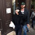 Kourtney Kardashian et son compagnon Younes Bendjima achètent des croissants à Montmartre à Paris le 30 septembre 2017