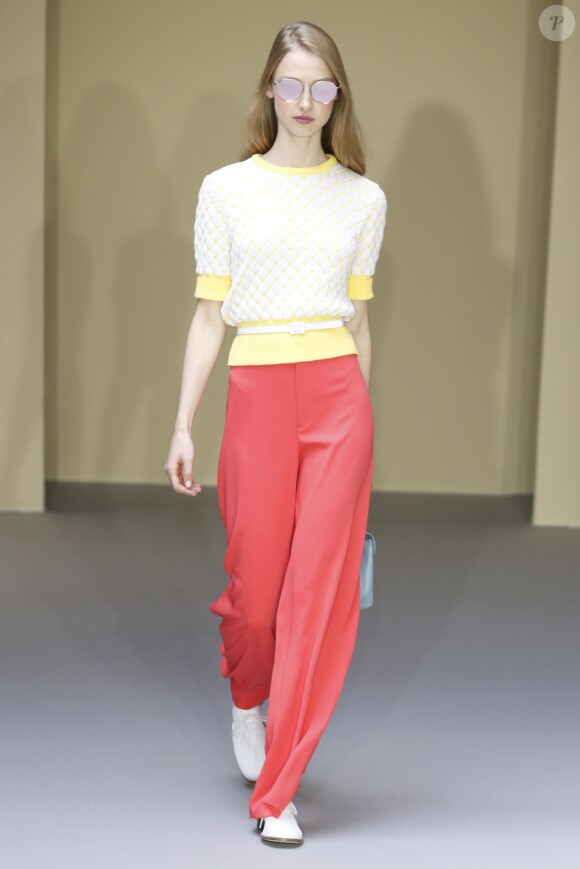 Défilé agnès b., collection prêt-à-porter printemps-été 2018 au Ledoyen. Paris, le mardi 3 octobre 2017.