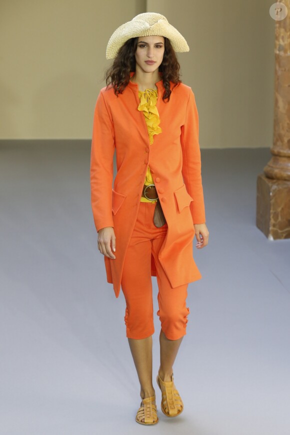 Défilé agnès b., collection prêt-à-porter printemps-été 2018 au Ledoyen. Paris, le mardi 3 octobre 2017.